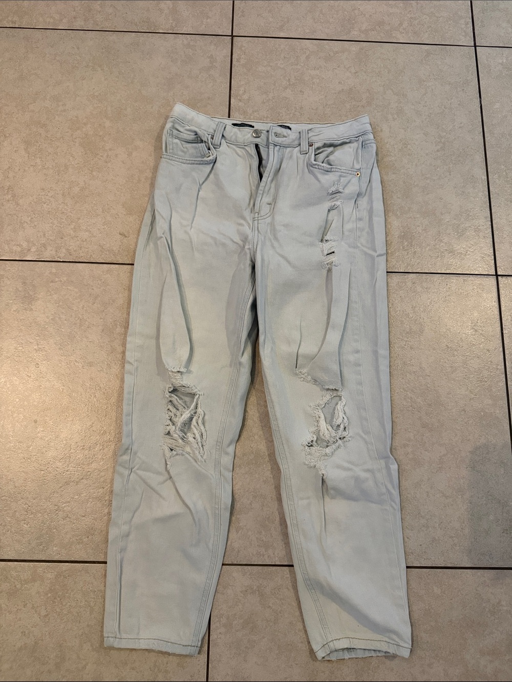 wild fable Light Gray Distressed Boyfriend Jeans